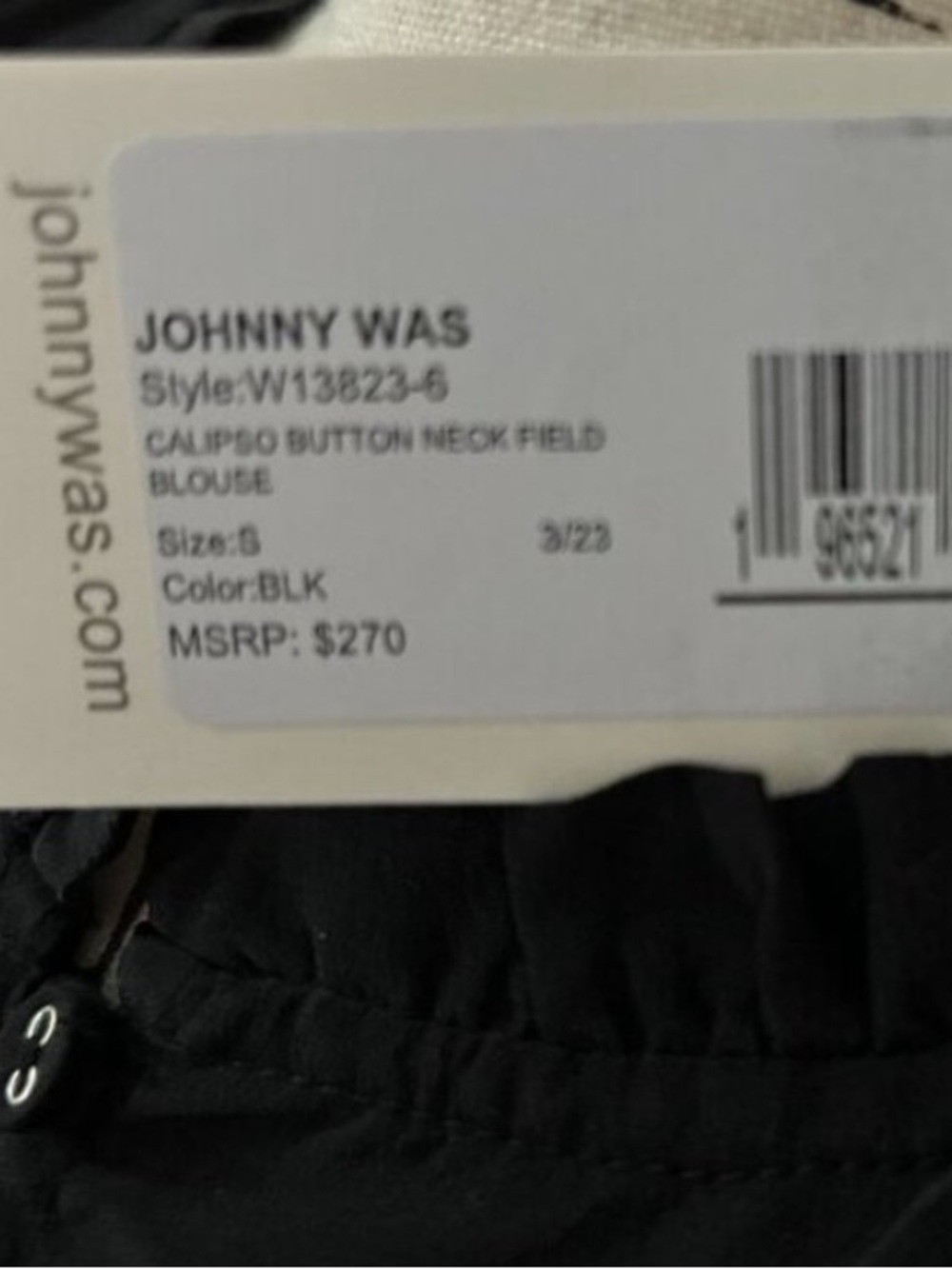 Johnny Was silk Calipso Button Neck Field Blouse NWT oversized - Picture 15 of 15